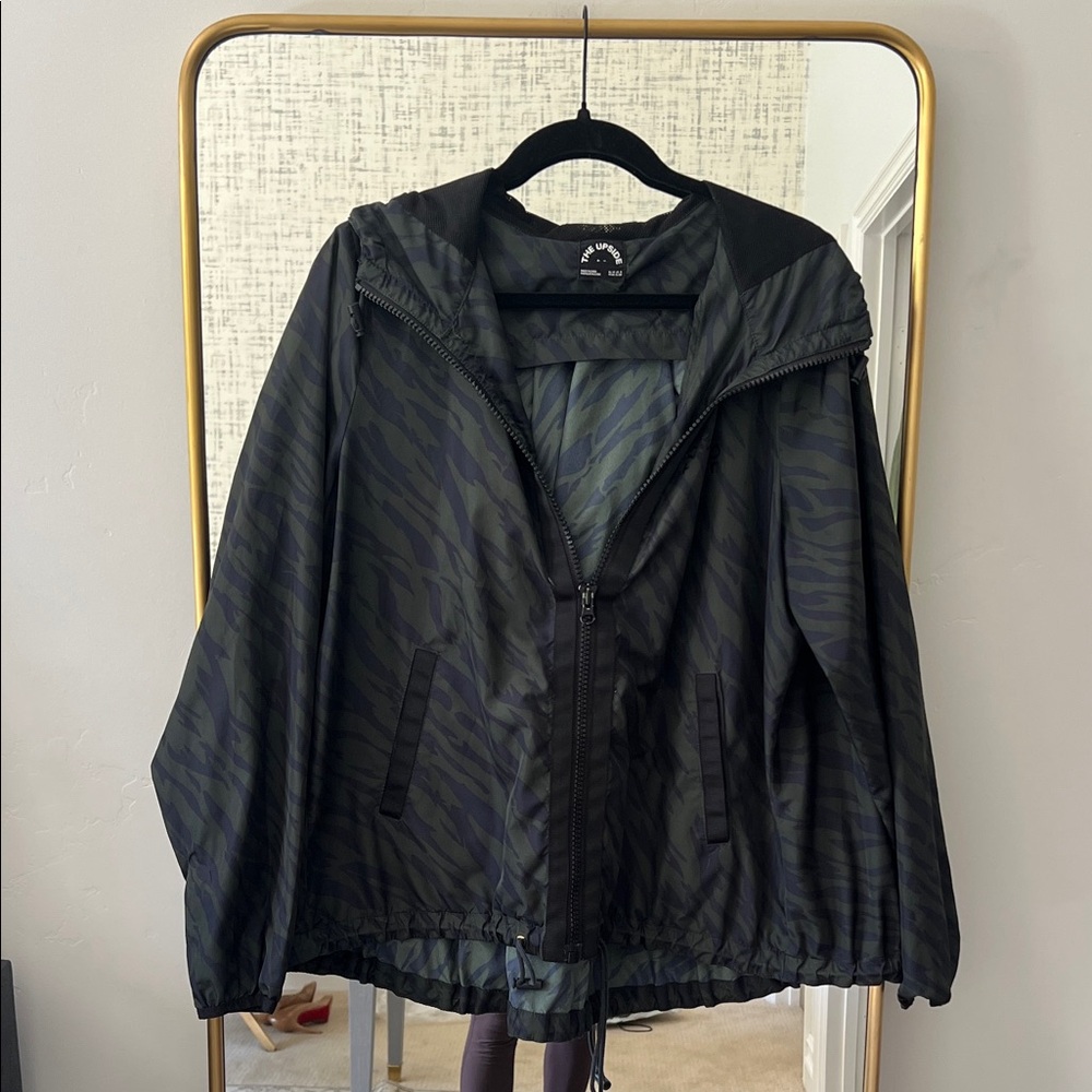 The Upside Black & Dark Green Lightweight Hooded Jacket